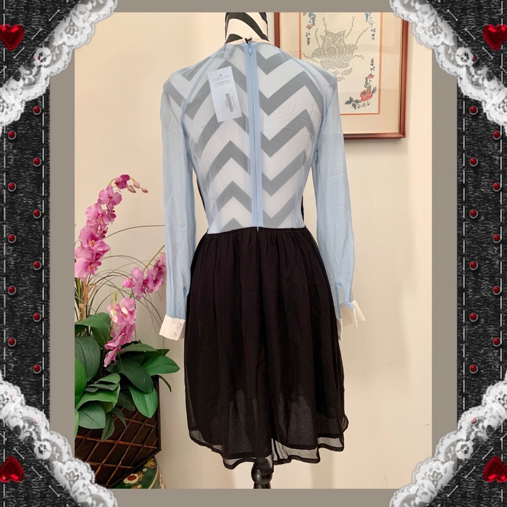 Antipodium London Color Block 100% Silk Dress